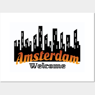 Welcome Amsterdam Netherlands Posters and Art